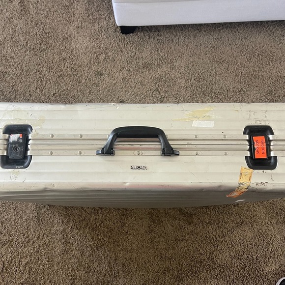 Vintage Rimowa Large Suitcase Two Wheeled Silver Aluminum Trunk‎ Made in Germany - Picture 8 of 16